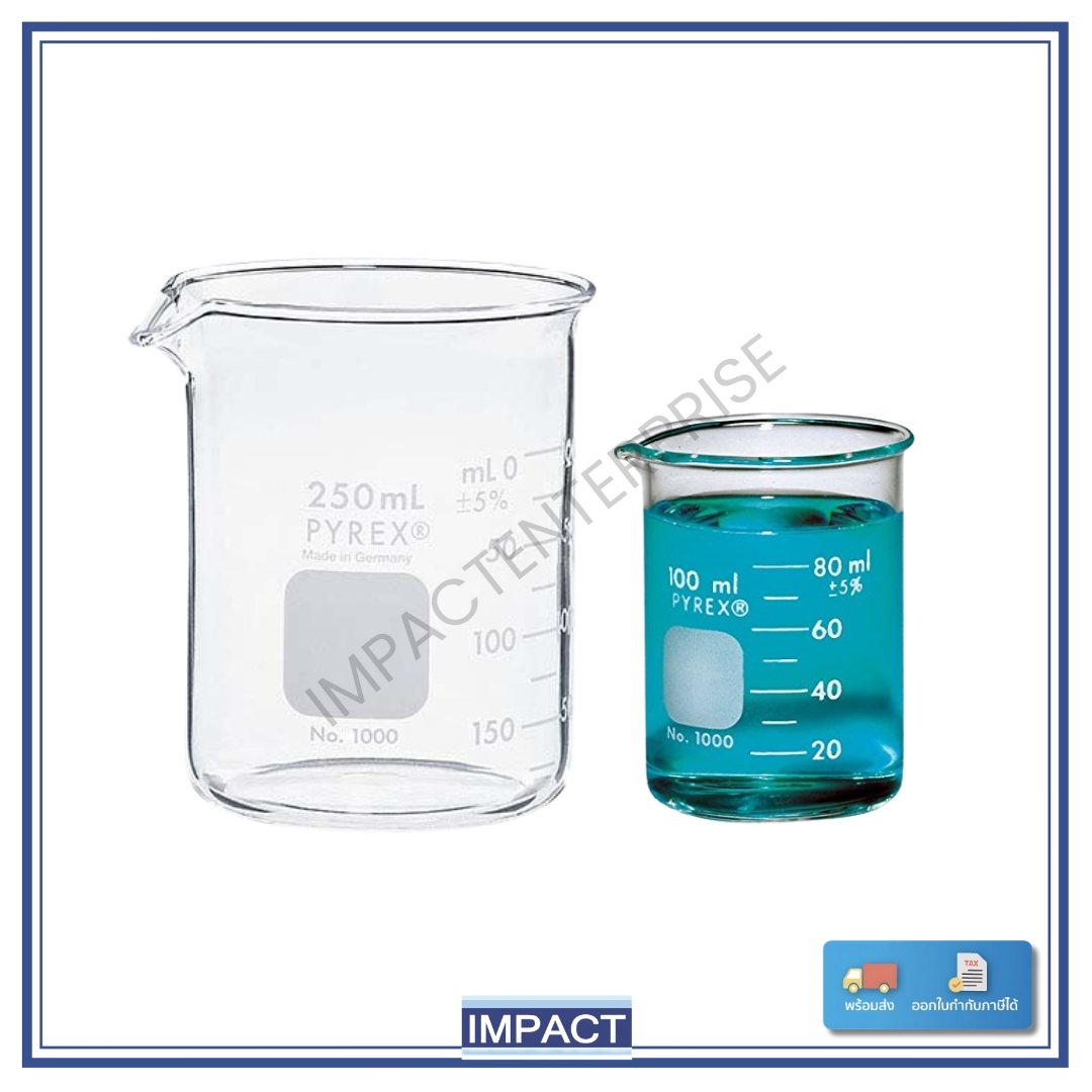 บีกเกอร์แก้ว PYREX 250 ml และ 100 ml